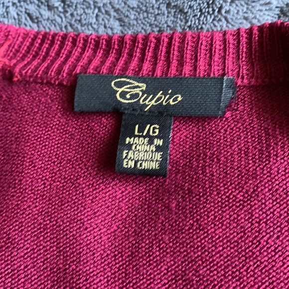 Cupio burgundy multi-style long-sleeve cardigan - Picture 4 of 6